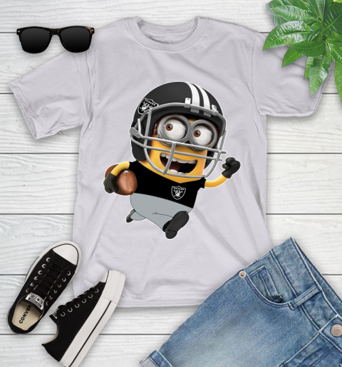 NFL Oakland Raiders Minions Disney Football Sports Youth T-Shirt 4