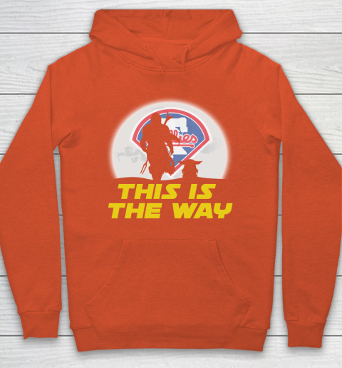 Philadelphia Phillies MLB Baseball Star Wars Yoda And Mandalorian This Is The Way Hoodie 3