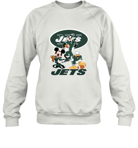 Mickey Donald Goofy The Three New York Jets Football Sweatshirt