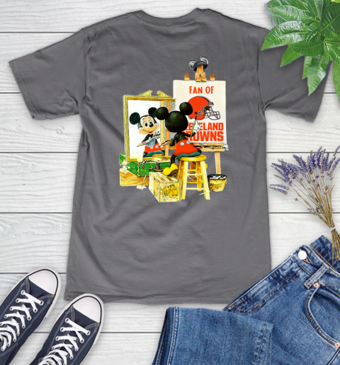 NFL Football Cleveland Browns Mickey Drawing Shirt 80