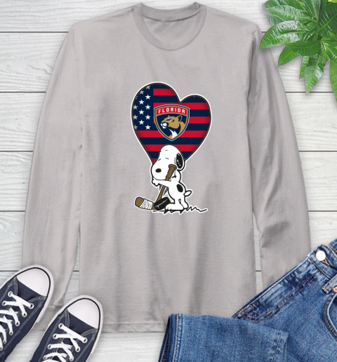 Florida Panthers NHL Hockey The Peanuts Movie Adorable Snoopy Long Sleeve T-Shirt 12