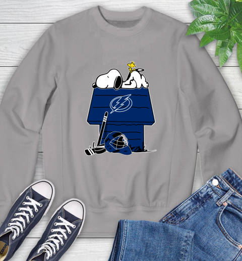 Tampa Bay Lightning NHL Hockey Snoopy Woodstock The Peanuts Movie Sweatshirt 5