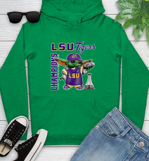 Baby Yoda LSU Tigers Champion Shirt 140
