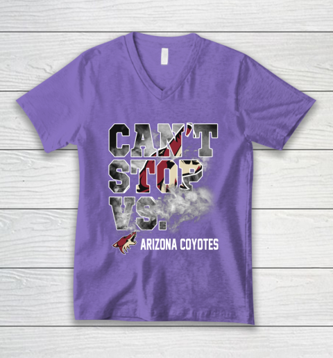NHL Arizona Coyotes Hockey Can't Stop Vs V-Neck T-Shirt 8