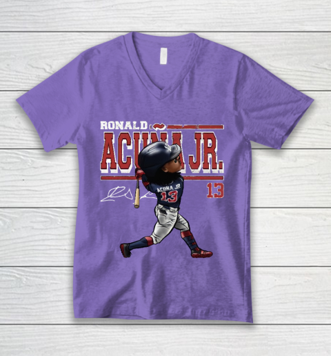Ronald Acuna Jr Cartoon V-Neck T-Shirt 8