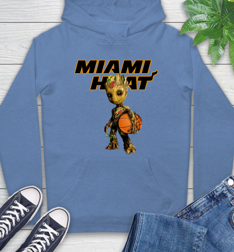 Miami Heat NBA Basketball Groot Marvel Guardians Of The Galaxy Hoodie 11