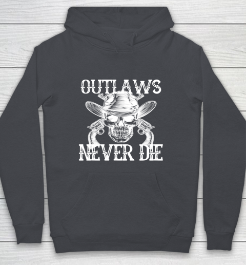 Outlaws Never Die shirt skull biker Youth Hoodie 5