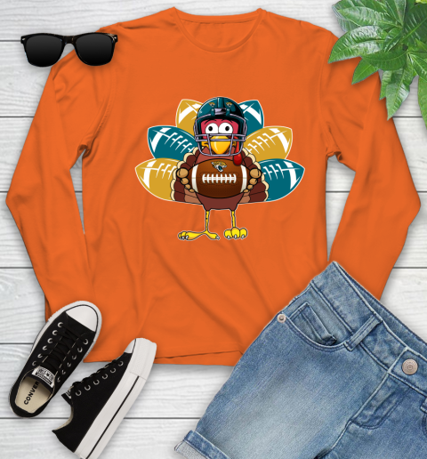 Jacksonville Jaguars Turkey Thanksgiving Day Youth Long Sleeve 4