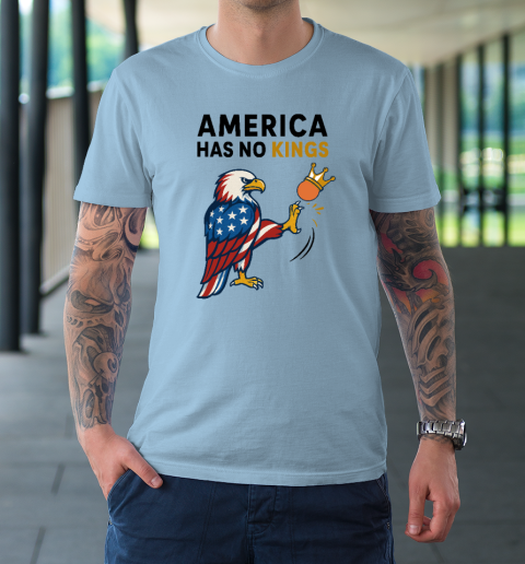 America Has No Kings Eagle Kick Orange Anti Trump T-Shirt 5