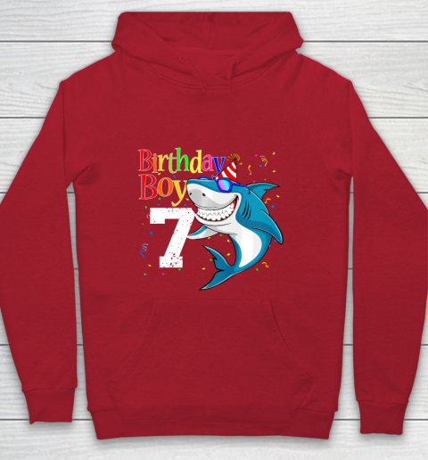 Kids 7th Birthday Boy Shark Shirts 7 Jaw Some Four Tees Boys 7 Years Old Youth Hoodie 7