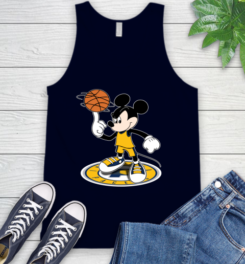 NBA Basketball Indiana Pacers Cheerful Mickey Disney Shirt Tank Top 3