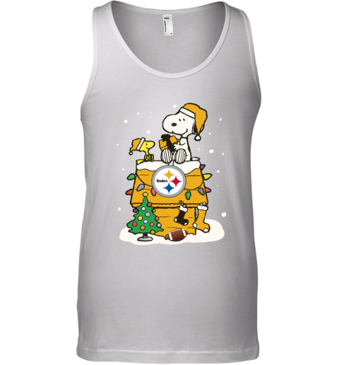 A Happy Christmas With Pitburg Steelers Snoopy Tank Top
