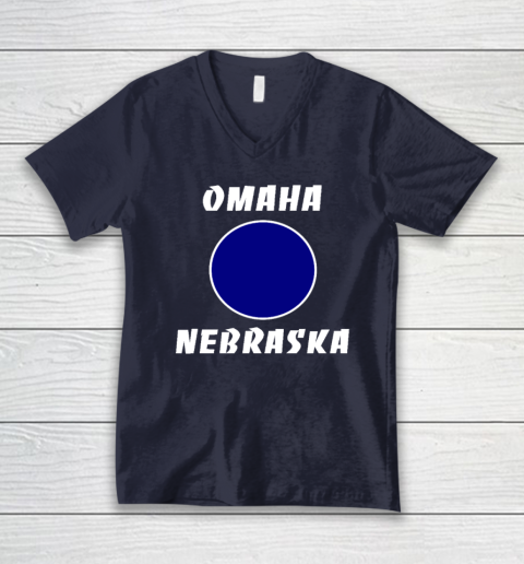 Nebraska Blue Dot Democratic 2nd District Omaha V-Neck T-Shirt 2