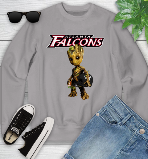 Atlanta Falcons NFL Football Groot Marvel Guardians Of The Galaxy Youth Sweatshirt 4