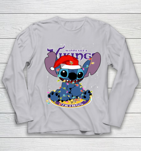 Minnesota Vikings NFL Football noel stitch Christmas Youth Long Sleeve 3