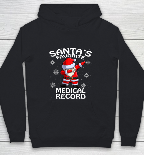 Santa s Favorite Medical Record Christmas Youth Hoodie