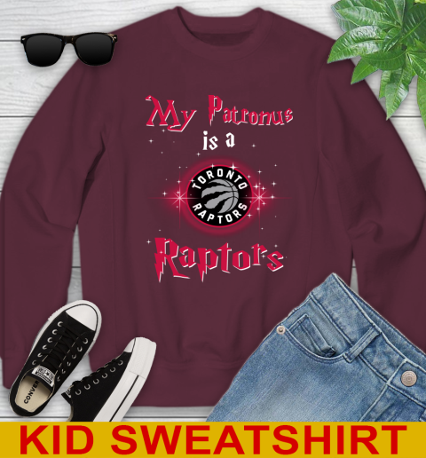 NBA Basketball Harry Potter My Patronus Is A Toronto Raptors Youth Sweatshirt 4