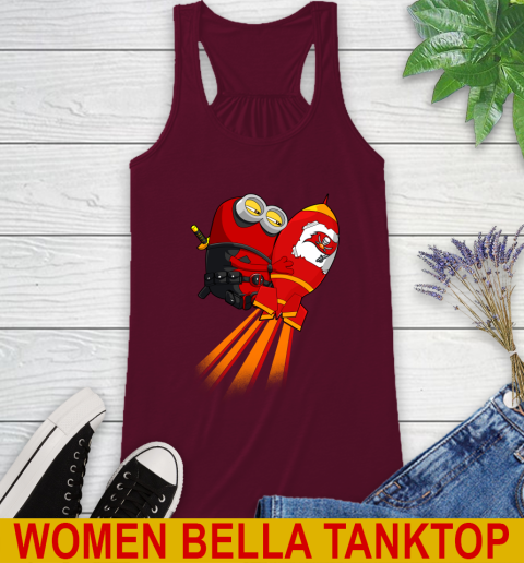NFL Football Tampa Bay Buccaneers Deadpool Minion Marvel Shirt Racerback Tank 2
