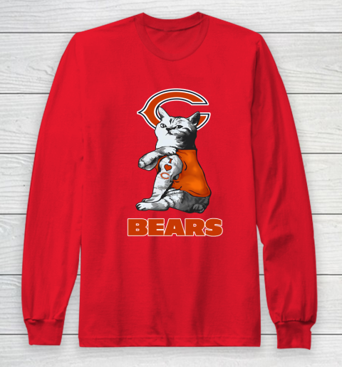 NFL Football My Cat Loves Chicago Bears Long Sleeve T-Shirt 7