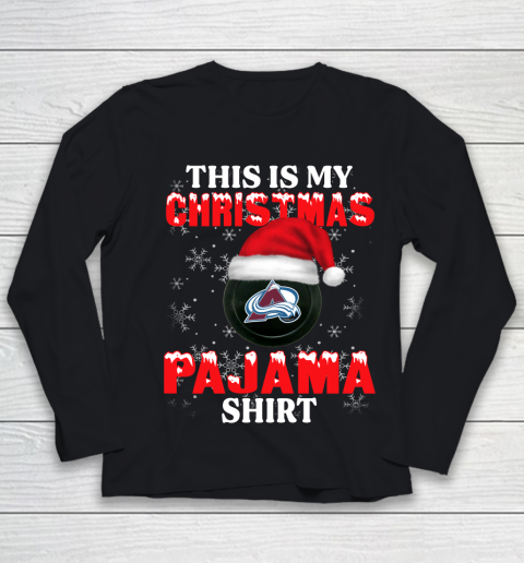 Colorado Avalanche This Is My Christmas Pajama Shirt NHL Youth Long Sleeve