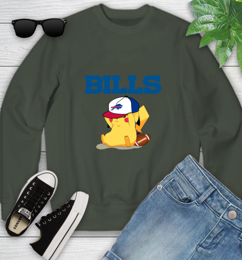 NFL Pikachu Football Sports Buffalo Bills Youth Sweatshirt 10