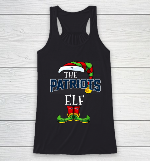 New England Patriots Christmas ELF Funny NFL Racerback Tank