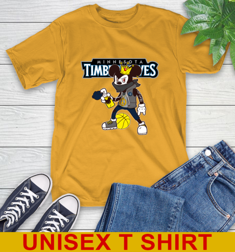Minnesota Timberwolves NBA Basketball Mickey Peace Sign Sports T-Shirt 3
