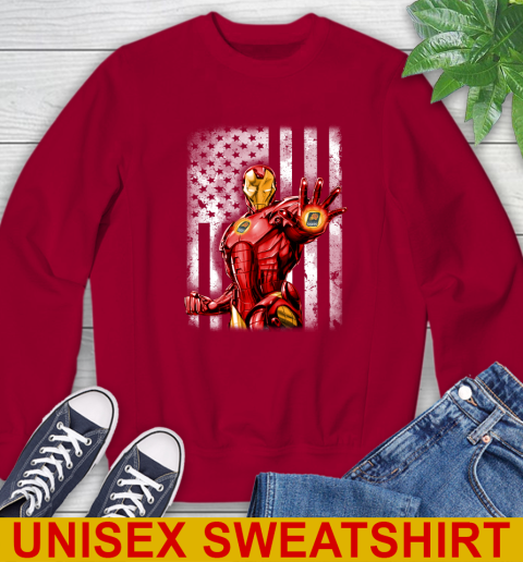 Phoenix Suns NBA Basketball Iron Man Avengers American Flag Shirt Sweatshirt 9