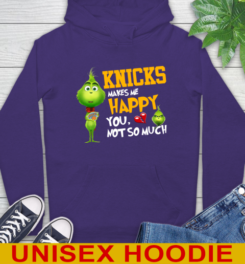 NBA New York Knicks Makes Me Happy You Not So Much Grinch Basketball Sports Hoodie 5
