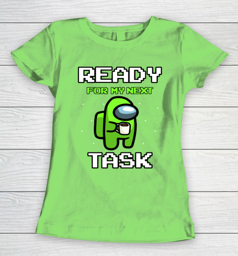 Among Us Shirt Ready For Work Green Women's T-Shirt 5