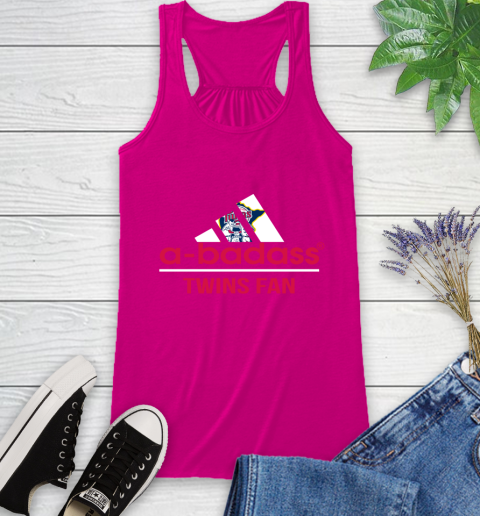 MLB A Badass Minnesota Twins Fan Adidas Baseball Sports Racerback Tank 7