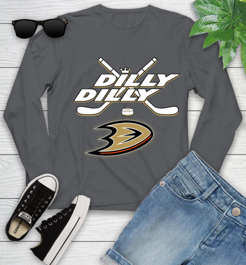 NHL Anaheim Ducks Dilly Dilly Hockey Sports Youth Long Sleeve 8