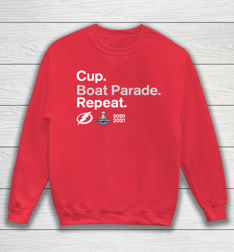 Cup Boat Parade Repeat Tampa bay Lightnings Stanley Hockey 2021 Sweatshirt 7
