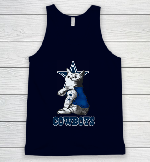NFL Football My Cat Loves Dallas Cowboys Tank Top 2