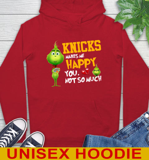 NBA New York Knicks Makes Me Happy You Not So Much Grinch Basketball Sports Hoodie 10