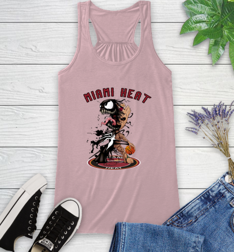 NBA Miami Heat Basketball Venom Groot Guardians Of The Galaxy Racerback Tank 11