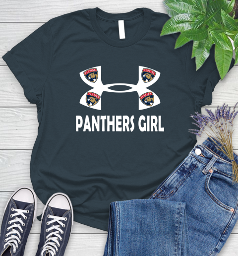NHL Florida Panthers Girl Under Armour Hockey Sports Women's T-Shirt 11