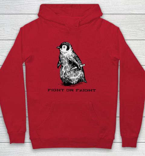 Fight Or Flight Funny Penguin Pun Hoodie - Image 7