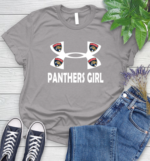 NHL Florida Panthers Girl Under Armour Hockey Sports Women's T-Shirt 5