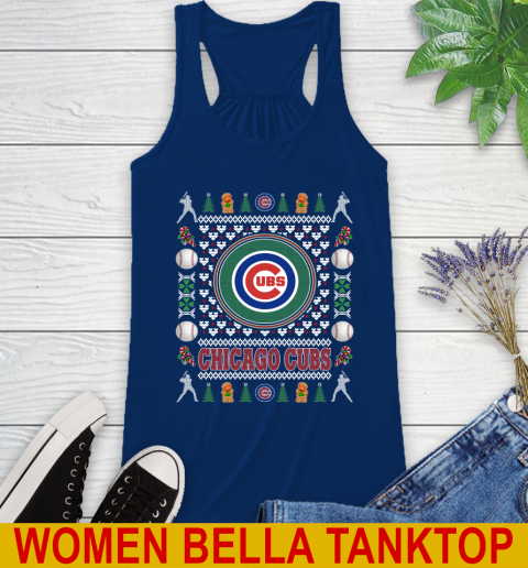 Chicago Cubs Merry Christmas MLB Baseball Loyal Fan Racerback Tank 7