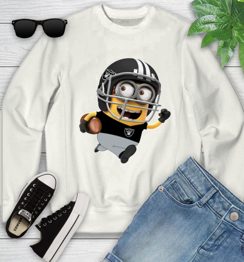 NFL Oakland Raiders Minions Disney Football Sports Youth Sweatshirt