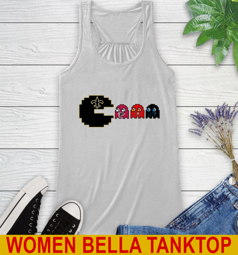 New Orleans Saints NFL Football Pac Man Champion Racerback Tank
