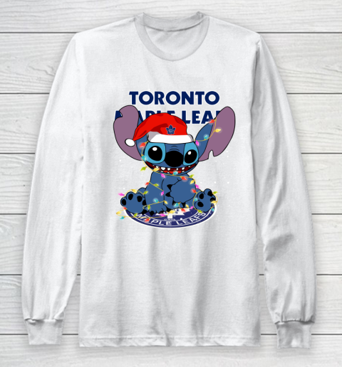 Toronto Maple Leafs NHL Hockey noel stitch Christmas Long Sleeve T-Shirt