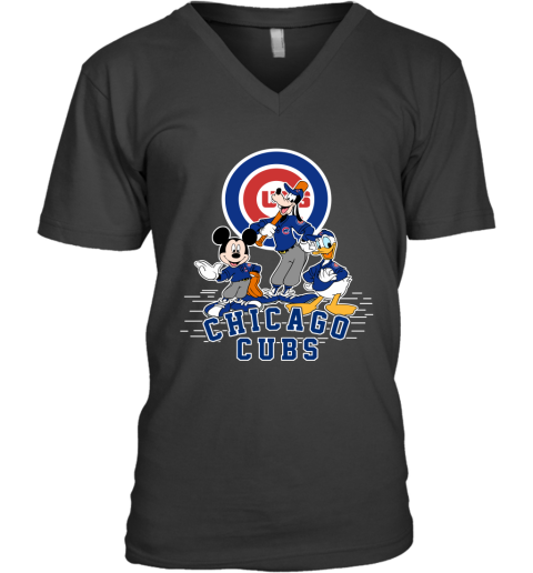 MLB Chicago Cubs Mickey Mouse Donald Duck Goofy Baseball T Shirt T