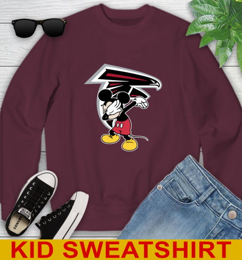Atlanta Falcons NFL Football Dabbing Mickey Disney Sports Youth Sweatshirt 5