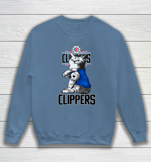 NBA Basketball My Cat Loves LA Clippers Sweatshirt 6