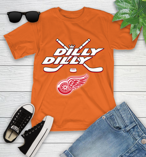 NHL Detroit Red Wings Dilly Dilly Hockey Sports Youth T-Shirt 7
