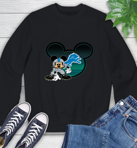 NFL Detroit Lions Mickey Mouse Disney Football T Shirt Sweatshirt 2