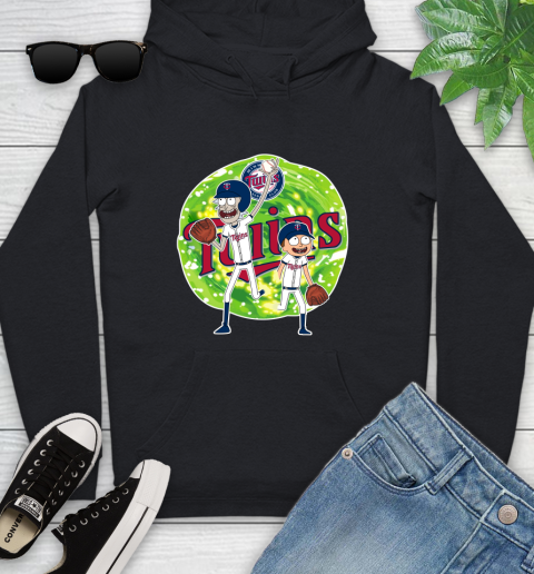 MLB Minnesota Twins Rick And Morty Baseball Sports Youth Hoodie 2