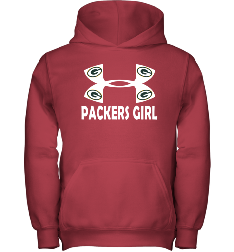 NFL Green Bay Packers Girl Under Armour Football Sports Youth Hoodie